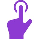 人差し指で上を指している